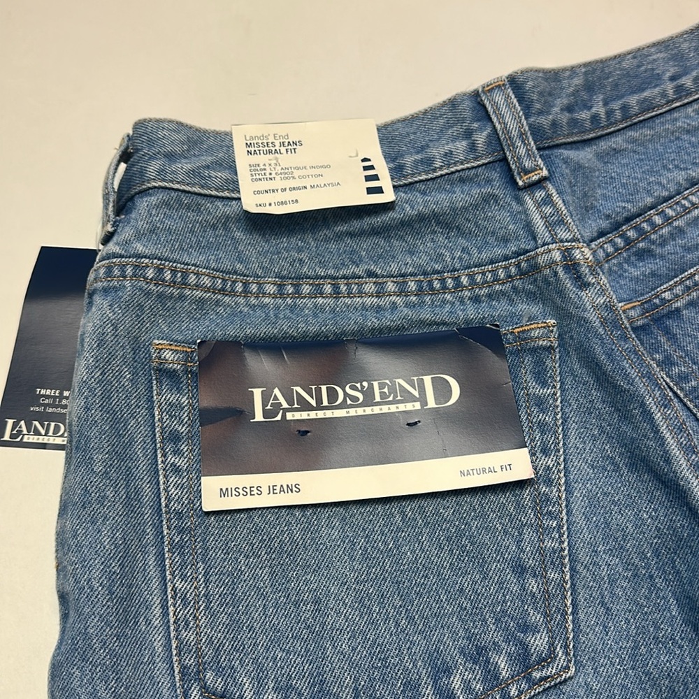 Lands’ End Misses Jeans Natural Fit Size 4 NWT - Picture 3 of 12
